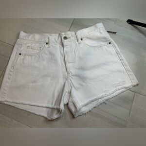 NWT Universal Thread 90s Baggy Shorts, White Distressed Denim, size 10
